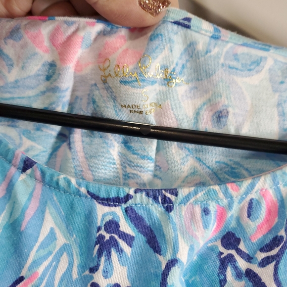 Lilly Pulitzer Blue and Pink Dress Size Women's Small - Picture 4 of 11